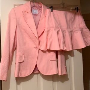 Pink skirt and blazer set